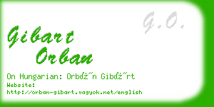 gibart orban business card
